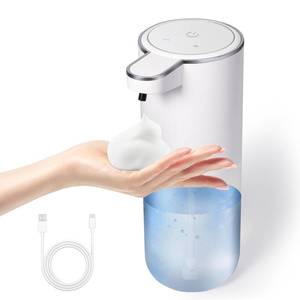 lot 6039 image: XINKORA Automatic Foaming Soap Dispenser, Touchless Foam Hand Soap Dispenser for Bathroom, 4-Level Adjustable,13.5oz400ml, Wall Mounted, Rechargeable