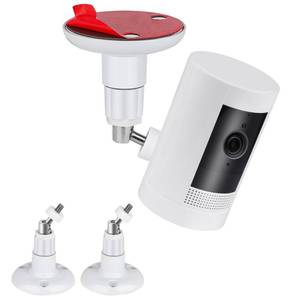lot 6053 image: 2Pack Adhesive Wall Mount for Ring Stick Up Cam and Ring Outdoor Cam Plus, 360 Degree Adjustable Screwless Bracket for Your Surveillance Camera, 2 Ways Installation Without Drilling