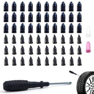 lot 6064 image: PUZECV 60 PCS Tire Plugs Screw Type, Vacuum Tire Repair Rubber Nail,Tire Perforation Repair Plug, Fast Self-Service Repair Tools for Car, Motorcycle, and Truck Tires