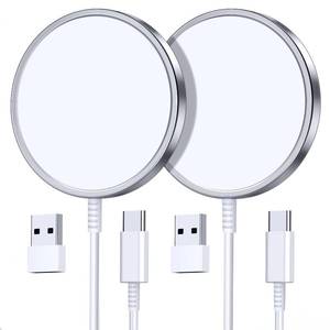 lot 6079 image: 2 Pack Magnetic Wireless Charger for iPhone 16 Pro Max16 Pro16 Plus161515 Pro15 Plus15 Pro Max 15W Fast Mag Safe Charger Pad for iPhone 1615141312 Series and AirPods 32Pro 2Pro