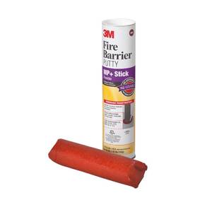 lot 6084 image: A3M Fire Barrier Moldable Putty Stix MP, Red Color, One-Part, Re-Enterable, Intumescent, 1.45 in x 6 in
