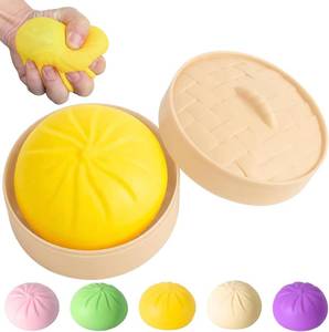 lot 6097 image: Dumpling Squishy Mystery Box, Glitter Dumpling, Super Soft Slow Rising Squishies Squishy Dough Bags Stress Relief for Adults, Sensory Fidget Pack (Yellow)