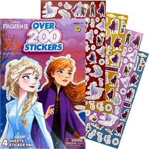 lot 6119 image: Disney Frozen 2 Elsa and Anna Sticker Book Over 200 - Perfect for Gifts, Party Favor, Goodies, Reward, Scrapbooking, Stocking Stuffer, Children Craft, Classroom, School for Kids Girls, Boys, Toddlers