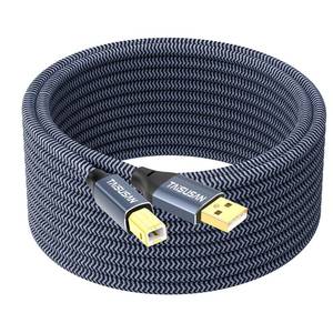 lot 6204 image: TAISUSAN USB Printer Cable 25ft, Type A to Type B Printer Cable, High Speed Printer Cord Compatible for Keyboard,MacBook,Printers and Scanners-Gray