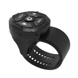 lot 6206 image: Jaesien Bluetooth Media Button Remote,Waterproof Wireless Music Controller for Car Bike Motorcycle,Steering Wheel Control Button Compatible for iPhoneAndroid Phone Black