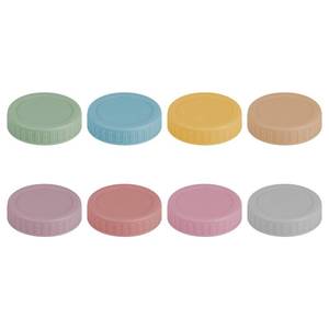lot 6224 image: Vaincre 8PCS Mason Jar Lids - Colored Plastic Mason Lids Regular Mouth, Leak Proof Canning Covers with Silicone Rings for Ball, Kerr and More, Reusable Can Tops Caps Covers for Jars
