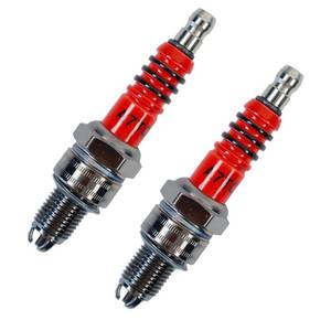 lot 6258 image: High Performance A7TC Spark Plug 3 Electrode Replacement for GY6 50cc 70cc 90cc 110cc 125cc 4 Stroke Gasoline Engine CR7HSA A7RTC A7TDI C7HSA CR6HSA C6HSA Dirt Bike Moped Scooter ATV Motorcycle 2Pcs