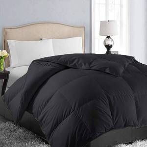 lot 11145 image: EASELAND Oversized King Down Alternative Comforter - Quilted Duvet Insert for All Seasons, Soft Lightweight with Corner Tabs, Summer Winter Warm Bedding, Black 98x116 Inches