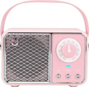 lot 12145 image: Dosmix Kawaii Room Decor, Retro Bluetooth Speaker,Wireless Bluetooth Speakers, Pink Cute Old Fashion Style for Kitchen Desk Bedroom Office Party Outdoor Vintage Accessories (Tender Pink)