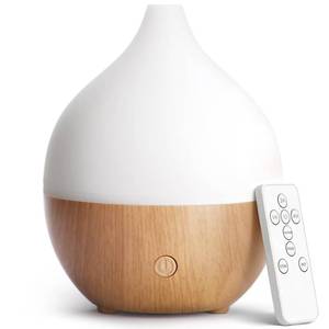 lot 12155 image: SALKING Essential Oil Diffuser with Remote Control, 100ml Small Aromatherapy Diffuser for Essential Oils, 2 Mist Modes Ultrasonic Diffusers, Cool Mist Humidifier with Timer, for Office Home (Used)