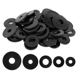lot 12160 image: 50 Pcs Rubber Washers Assortment Kit 1618202530mm (5 Sizes) Black Rubber Washers Vibration Absorbing Pads Faucet Washers for Household Faucets Garden Hoses Screws and Bolts