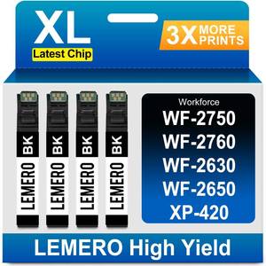 lot 12167 image: LEMERO Remanufactured Ink Cartridge Replacement for Epson 220XL Ink Cartridge Replacement for 220 Ink Cartridges for Workforce WF-2760 WF-2750 WF-2630 WF-2650 WF-2660 XP-320 XP-420 Printer, 4 Pack