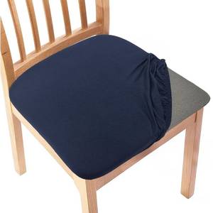 lot 12169 image: Gute Chair Seat Covers, Dining Room Chair Seat Covers with Ties, Stretch Solid Chair Covers Protectors for Dining Room Kitchen Chairs (4 Pcs, Navy Blue)