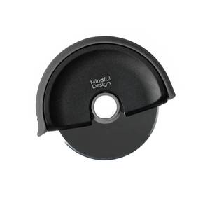 lot 12195 image: Mindful Design Pizza Cutter Wheel with Protective Blade Cover, Easy to Clean and Dishwasher Safe Handheld Pizza Slicer