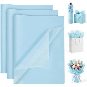 lot 12203 image: Koogel 120 Sheets Blue Tissue Paper, 14x20 Inch Tissue Paper for Gift Bags Light Baby Blue Wrapping for DIY Crafts Party Holiday Decorations