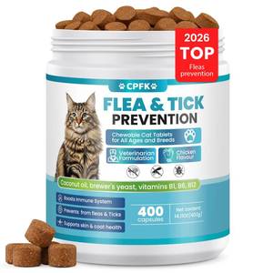 lot 12207 image: Chewable Flea Treatment for Cats Flea and Tick Prevention for Cats Chewables Fleas Chewables for Cat of All Breeds and Ages 400 Chewable Tablets
