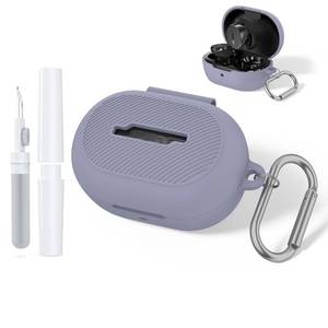 lot 12212 image: for Bose New QuietComfort Earbuds (2024) Case Cover with Cleaning Kit, Soft Silicone Protective Earbuds Case with Carabiner, Logo and Front LED Visible (Purple) (Purple)