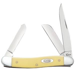 lot 12220 image: Case WR XX Pocket Knife Yellow Synthetic Medium Stockman Cv Item #035 - (3318 Cv) - Length Closed 3 58 Inches