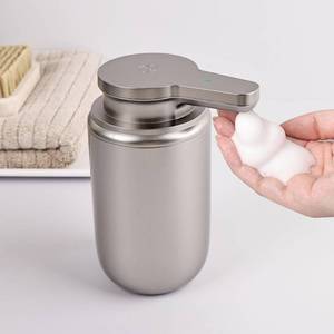lot 12248 image: LAOPAO Automatic Foaming Soap Dispenser Plastic, Rechargeable Touchless Foam Hand Soap Dispenser for Bathroom, ABS Soap Pump for Kitchen, Water-Resistant, Xmas Gift 10oz, Plastic (NOT Metal) (Missing Type C Charger)