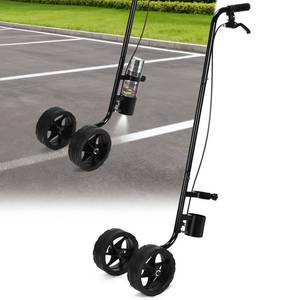 lot 13810 image: CAROD Marking Paint Wand, Dual-Wheel Line Marking Wand Sprayer Compatible with Inverted Marking Paint, Side Push Marking Stick for Ground Sport Field Parking Lot Spray Applicator (Black)