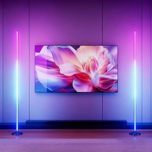 lot 13836 image: Corner Floor Lamp, 2 Pack RGB Corner Lamp with AppRemoteButton Control, Smart LED Floor Lamp with 16 Million DIY Colors and 68 Scene, Music Sync for Living Room, Bedroom, Gaming Room (2, 57 Inch)