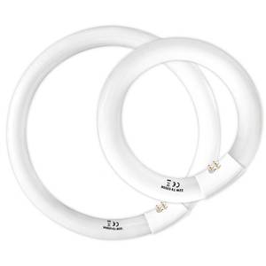lot 13860 image: Celiwace FC8T9 22W and FC12T9 32W Set Daylight, 8 inch T9 22 Watts Circular Light Bulbs, 12 inch 32 Watts Circline Fluorescent Bulb CRI 80, 6500K 3350 Lumen G10q