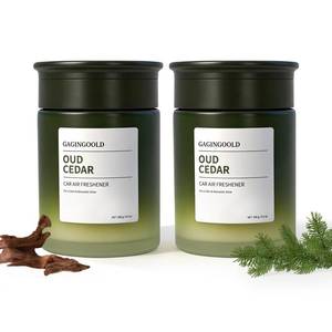 lot 14003 image: GAGINGOOLD Car Air Freshener, Sandalwood Pine Scent Diffuser with Rotating Cap for Adjustable Fragrance Intensity, Gel Odor Eliminator for Home Car Bathroom, Every 6.4 oz Lasts 90 Days, 2 Pack, Green