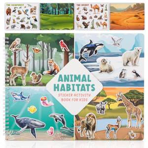 lot 14028 image: ZICOTO Fun Sticker Book for Toddlers 2-4 Years - Perfect Kids Activity Book with Beautiful Stickers and 12 Themes for Entertaining Girls and Boys 4-8 While Traveling - Incl. Animal and Coloring Pages