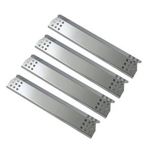 lot 14034 image: Direct Store Parts DP130 (4-Pack) Stainless Steel Heat Shield 14 916in x 3 38in Replacement for Sunbeam, Nexgrill, Grill Master, Charbroil, Kitchen Aid, Members Mark, Uberhaus Gas Grills