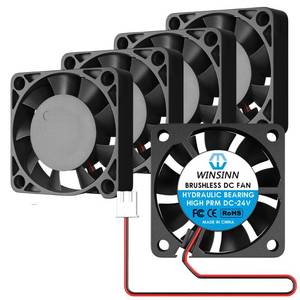 lot 14053 image: WINSINN 40mm 24V Fan - Hydraulic Bearing High Speed 8500 RPM 4010 Cooling Fan Replacement for 3D Printer Ender 3CR-10, 30cm Cable with XH2.54-2PIN, Brushless 40x10mm (5Pcs)