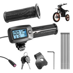 lot 18157 image: Mioyrxia Ebike Speedometer Throttle with M Key Version Integrated Display Throttle, 48V Throttle Grip and LCD Display Compatible with Tutto Tutti Soleil 01 Electric Motorcycle