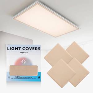 lot 18181 image: Zepluron4-Pack Magnetic Fluorescent Light Covers for Ceiling LightsLED Fixtures - Must-Haves for Teacher Supplies - Decorate ClassroomHomeOffice Cubicle - Soften Overhead LightingChampagne