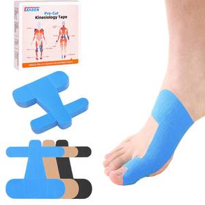 lot 18193 image: IEADEN Precut Kinesiology Tape for Bunion, 40 Pcs, Bunion Corrector, Big Toe Support and Pain Relief, Breathable Hypoallergenic Latex-Free Tape (Blue)