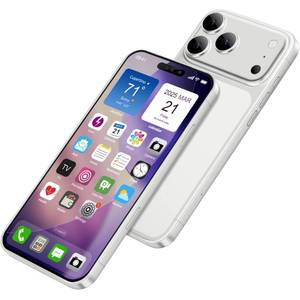lot 18194 image: Dummy Fake Phone Model, Looks Like The Real Phone Compatible with Phone 17 Pro, for Cell Phone Store Display or Send a Toy Phone 17Pro for Kids (Silver Rainbow)