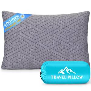 lot 19557 image: 1 MIDDLE ONE Travel Pillow for Sleeping Camping, Memory Foam Small Pillow with Breathable Cover for Backpacking, Airplane, Car (15.5 X 12 Inch)