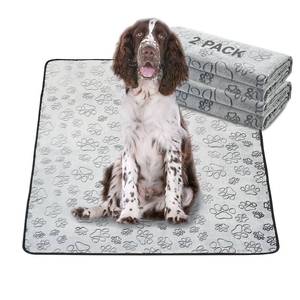 lot 19564 image: Qeils Reusable Puppy Pads, 2 Pack Washable Pee Pads for Dogs, Non Slip Wee Wee pad, Absorbent and Leakproof Training Mats for Potty, Crate, Playpen, Bed, Sofa, 48inx 30in
