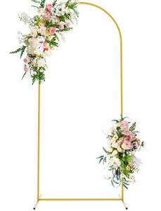 lot 19612 image: Wokceer 6 FT Wedding Arch Backdrop Stand Metal Arch Chiara Backdrop Stand for Wedding Ceremony Birthday Party Bridal Baby Shower Photo Booth Garden Floral Balloon Arch Decoration