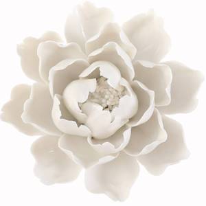 lot 19623 image: ALYCASO Artificial Flower Peony Ceramic Flower Wall Decor Handmade 3D Art for Living Room Home Hallway Bedroom Kitchen Farmhouse Bathroom Dining Room White i5 4.72 in