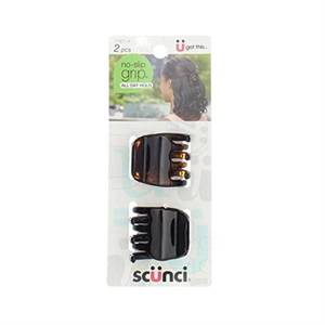 lot 20017 image: Scunci No-slip Grip Chunky Jaw Clips, 3.5 Cm, (Pack of 2)