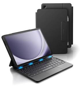 lot 20031 image: Dexnor for Samsung Galaxy Tab A9 Plus Case with Keyboard, Ultra-Light Magnetic Folio Keyboard Cover with Multi-Touch Trackpad Backlit Stylus Holder for 11in Samsung Galaxy Tab A9 Plus (2023), Black