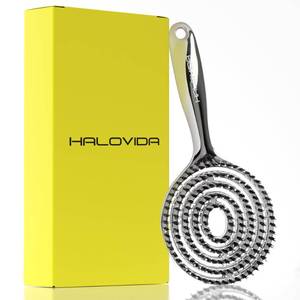 lot 20033 image: HALOVIDA Hair Brush for Women with Double layer Boar Bristle and Nylon Detangler with Elastic Air Cushion Anti Static Scalp Massage Brush for Smooth Frizz Free Hair (1 Pack