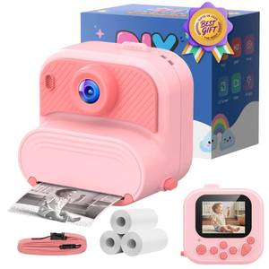 lot 20072 image: Kids Camera Instant Print 1080P HD Digital Camera for Kids - Girls for Age 3-12 - Toddler Cameras Toys Gift for 4 5 6 7 8 9 10 11 Years Old - Cool Presents Ideals for Birthday Pink