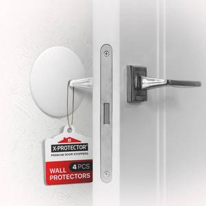 lot 20078 image: X-Protector Door Stoppers for Wall - 4 PCS, 3.15in - Self-Stick Door Knob Wall Protector - Silicone Wall Protectors from Door Knobs - Door Stopper Wall Protector from Furniture, Doors and Other Objects