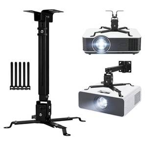 lot 20089 image: Vphom Projector Mount CeilingWall - Universal 3-in-1 Bracket with Extension Poleand Cable Ties