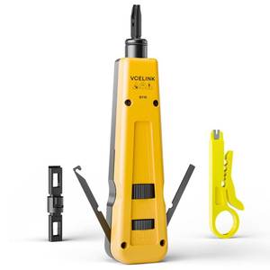 lot 20479 image: VCELINK Punch Down Impact Tool with 110 and 66 Blades, Network Wire Punch Down Impact Tool Kit, Keystone Impact Terminal Insertion Tools, Network Cable CAT6ACAT6CAT5CAT3 Stripper