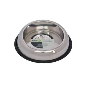 lot 20486 image: Iconic Pet 1 Cup8 Oz Heavy Weight Non-Skid Stainless Steel High Back Pet FoodWater Bowls with Removable Anti Skid Rubber Ring - DogCat Feeding Bowl in Unique Design, Dishwasher Safe