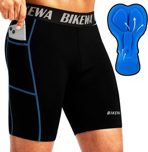 lot 2074 image: Bikewa Mens Cycling Underwear with Anti-Slip Leg Grips 4D Padded Bike Shorts MTB Liner for Bicycle Biking Riding(BlackBlue,XL)
