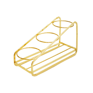 lot 17274 image: 3-Tiered Drink Syrup Rack, Gold