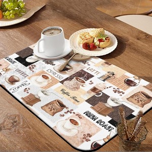 lot 20476 image: Coffee Theme Placemat with Anti-Slip Backing