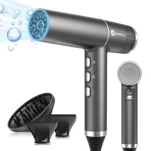 lot 1691 image: slopehill Hair Dryer with Unique Brushless Motor  Intelligent Fault Diagnosis  Innovative Microfilter  Oxy Active Technology  Led Display (Grey)